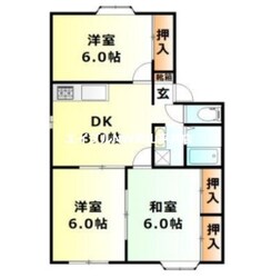 アーバンハイツ松新ⅠC棟の物件間取画像